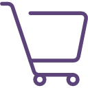 errand-service Purple icon of a shopping cart